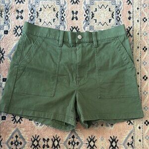 J. Crew Factory 30 High Waist Green Shorts NWOT